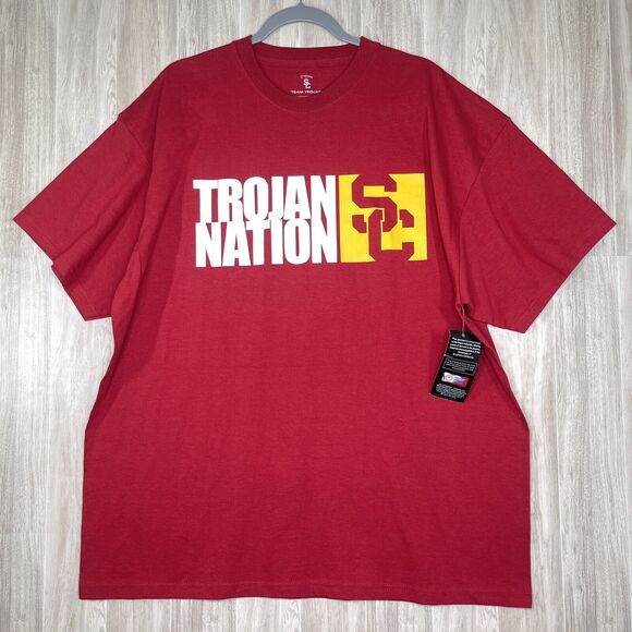 USC Trojans Nation T-Shirt Men’s XXL Short Sleeve T-Shirt Team Trojan Red NWT - Picture 1 of 9